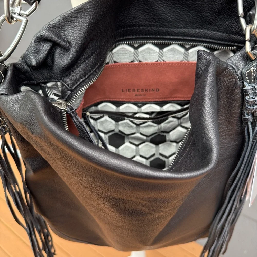 Liebeskind Berlin Fringe Leather Hobo Bag